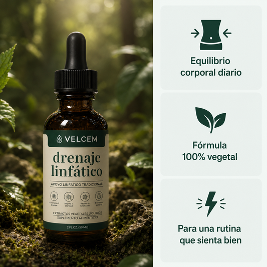 Drenaje Linfático Natural en Gotas | Menos Hinchazón | Velcem