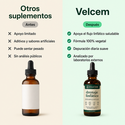 Drenaje Linfático Natural en Gotas | Menos Hinchazón | Velcem