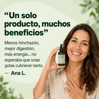 Drenaje Linfático Natural en Gotas | Menos Hinchazón | Velcem